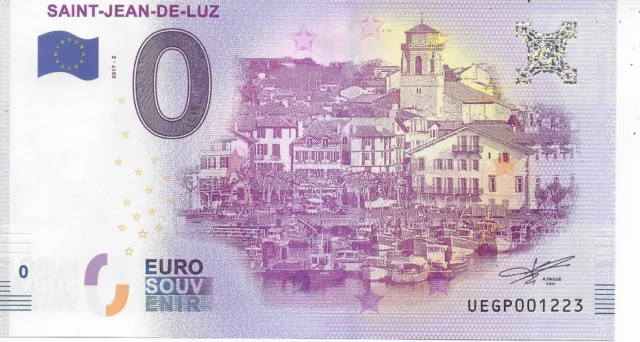 Billet 0 Euro 2017-2 Saint Jean De Luz
