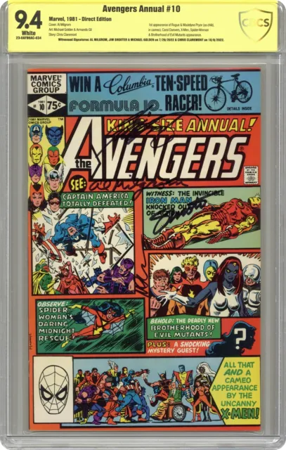 Avengers Jährlich # 10 CBCS 9.4 Ss Milgrom/Shooter/Golden/Claremont 1981 1st