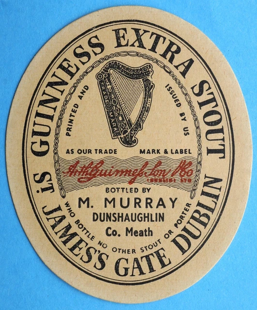Guinness Vintage Harp Label - Camiseta de manga corta con gráfico de