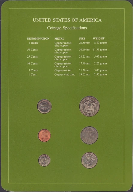 Coin Sets of All Nations United States of America USA BU 1979-1986 2