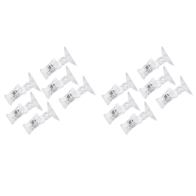 12 Pcs Clip De Ventouse Pour Aquarium Outil D'alimentation