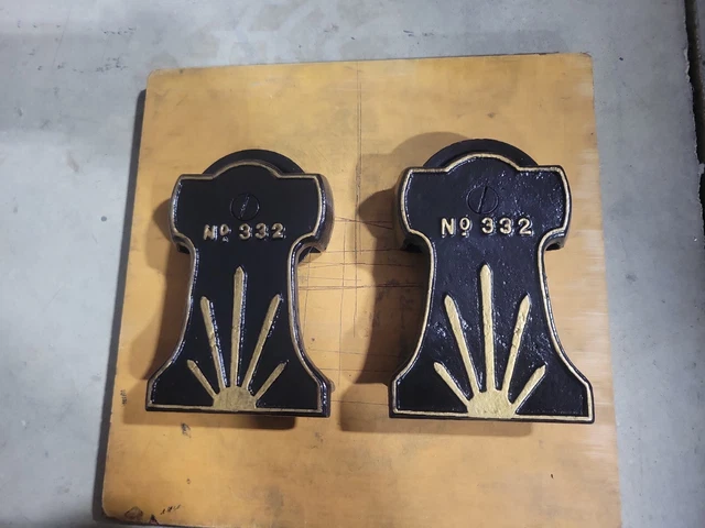 2 Vintage Barn Door Rollers Antique, Restored, Stowell Mfg, Milwaukee