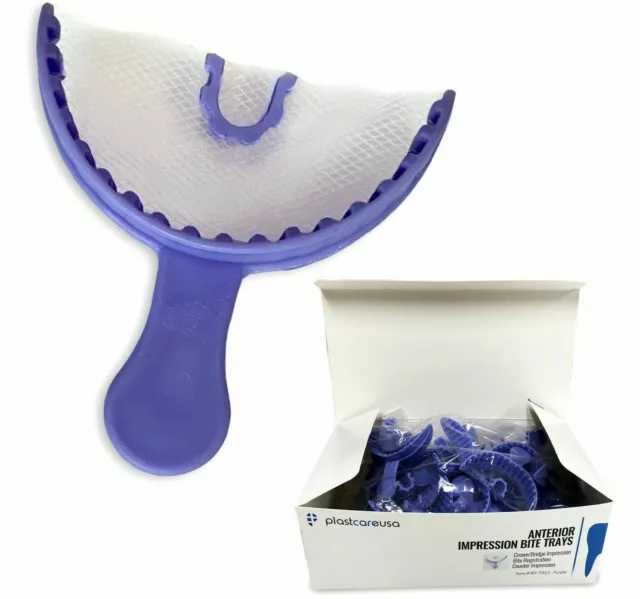 Dental Impression Bite Reg Trays, Anterior, (Purple) 35