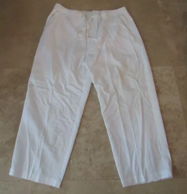 Mens size XXL Centro linen blend white pants