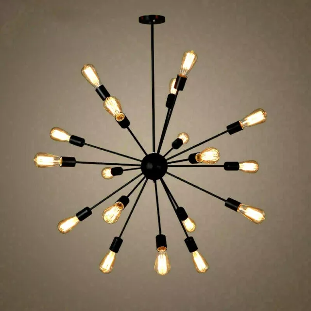 Mi Siècle Spoutnik Industriel Lustre 12/18/20 Lumières Plafonnier Pendentif