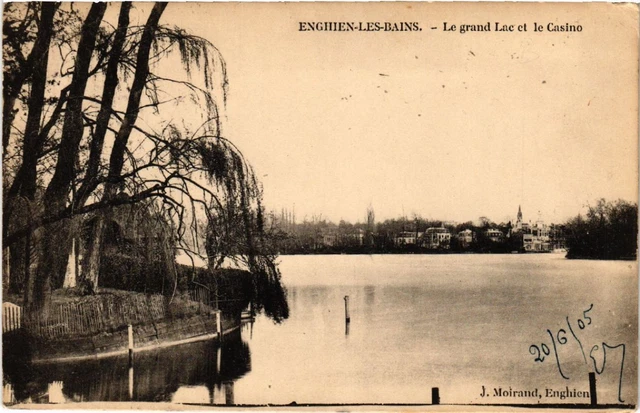 CPA AK ENGHIEN-les-BAINS - Le Grand Lac et le Casino (519506)