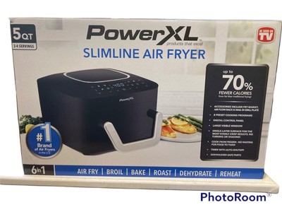 9 quart black led slimline air fryer plus by powerxl