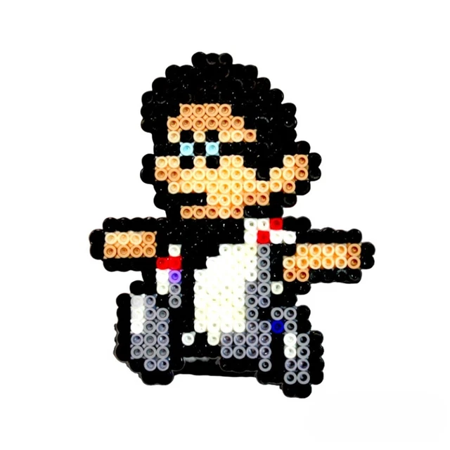 GHOSTBUSTERS SUPER MARIO Pixel 8-Bit Perler Bead Art Handcrafted Egon ...