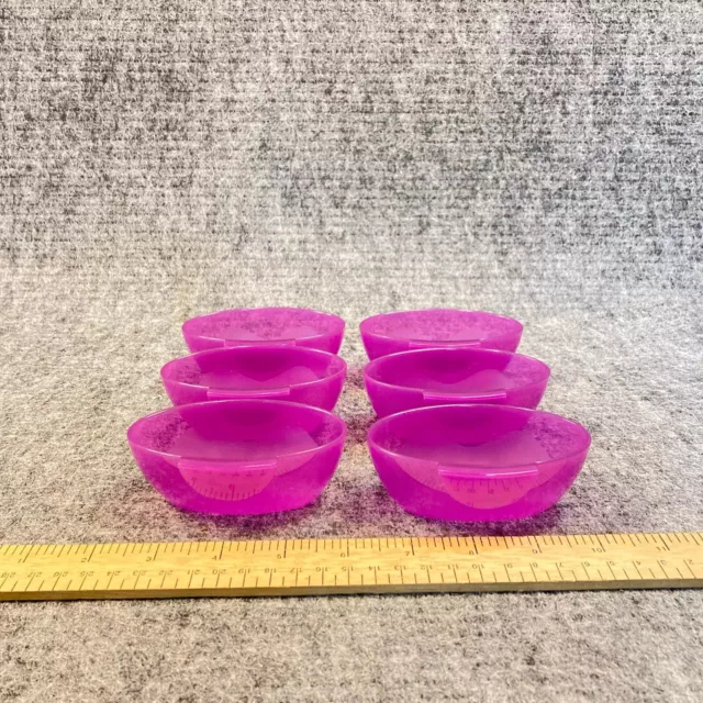 6 Tupperware Open House Little Dipper Bowls Hooks To Bowls For Dip Purple