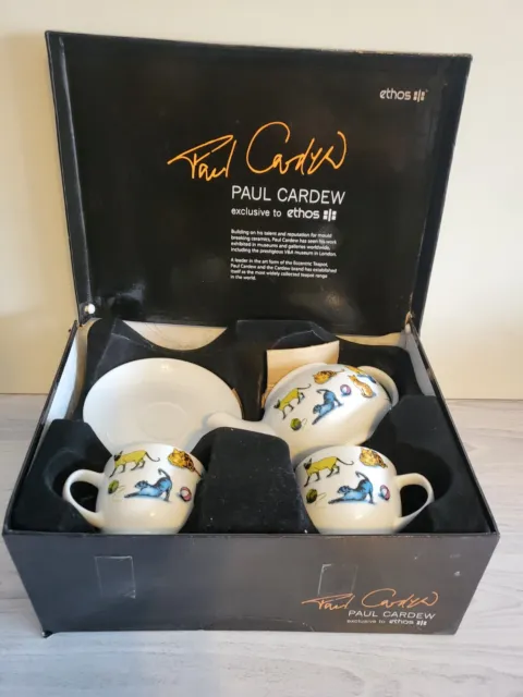 PAUL CARDEW Cat Teapot Set Boxed Pussy Cat Pussy Cat Where Have You Been... 2007
