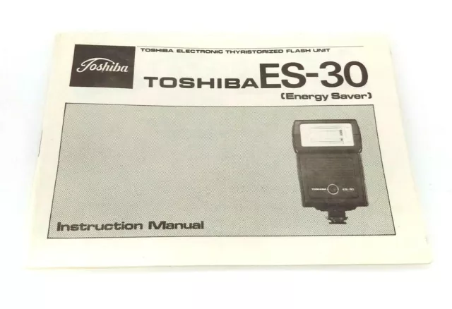 Toshiba Es-30 Flash Unit Instruction Manual