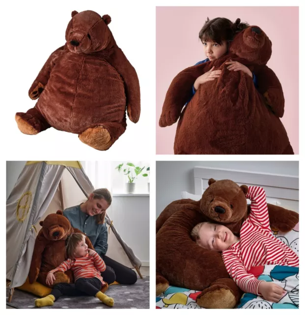 IKEA DJUNGELSKOG ORIGINAL Large Bear Soft toy Brown 100cm Animal Stuffed  Teddy £44.56 - PicClick UK
