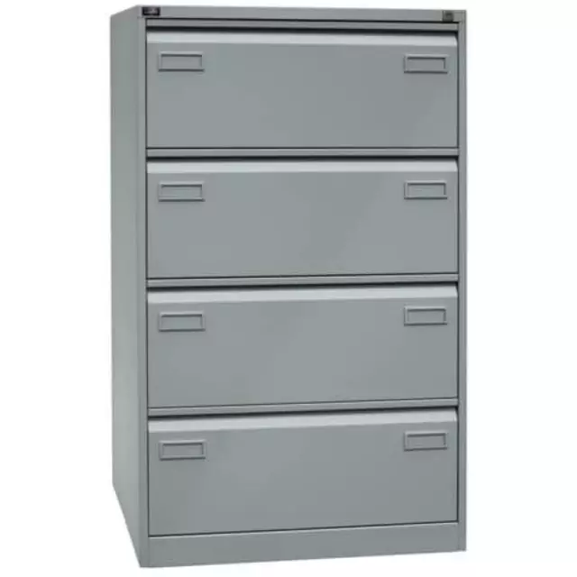 Bisley Light Hängeregistraturschrank Silber 4 Schubladen 80,0 X 62,2 X 132,1 Cm