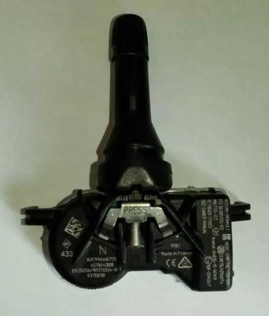 valves électronique -capteur pression de pneus RENAULT-NISSAN...  407004CB0B