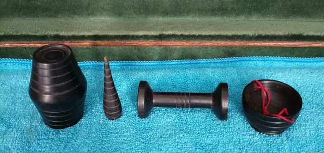4 African Tribal Art Miniature Hand made Sculptures in Ebony Wood *Collectibles*
