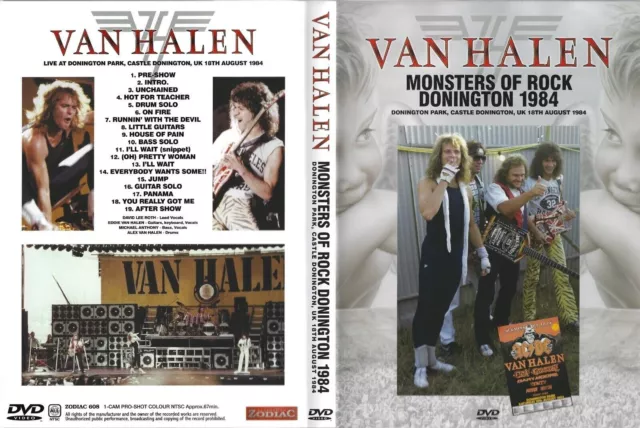 van halen live in donington monsters of rock dvd 1984 eddie alex david lee roth