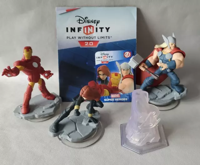 Disney Infinity Figures Marvel Job Lot 4 Thor Iron Man Black Widow Avengers