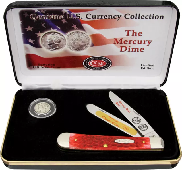 CASE MDRPB Mercury Dime Gift Set Includes Folding Pocket Knife Trapper