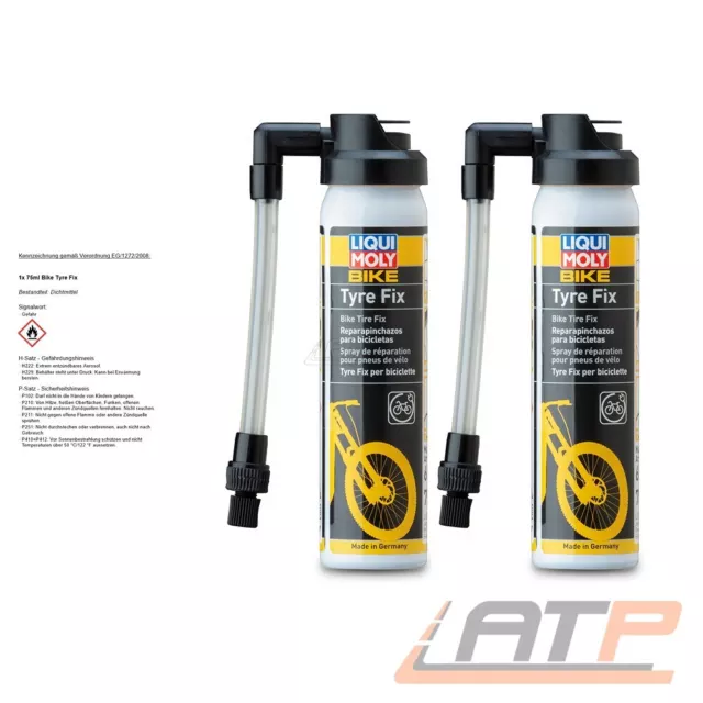 2x 75ml LIQUI MOLY BIKE TYRE FIX FAHRRAD REIFEN REPARATUR SPRAY PANNENSPRAY