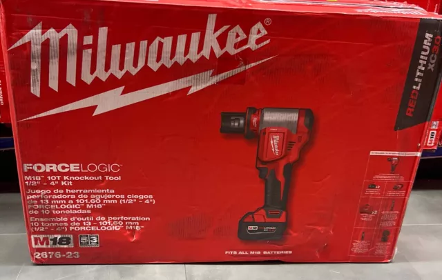 Milwaukee 2676-23 Forcelogic M18 Cordless 10T Knockout Tool New Open Box