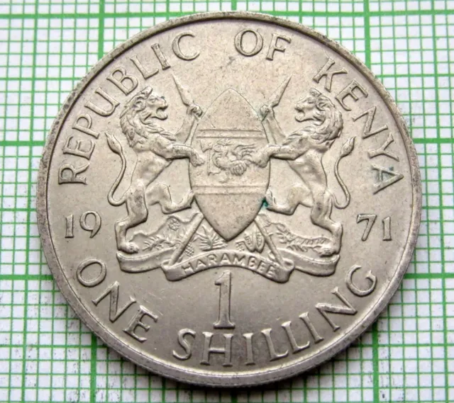 Kenya 1971 1 Shilling, Unc
