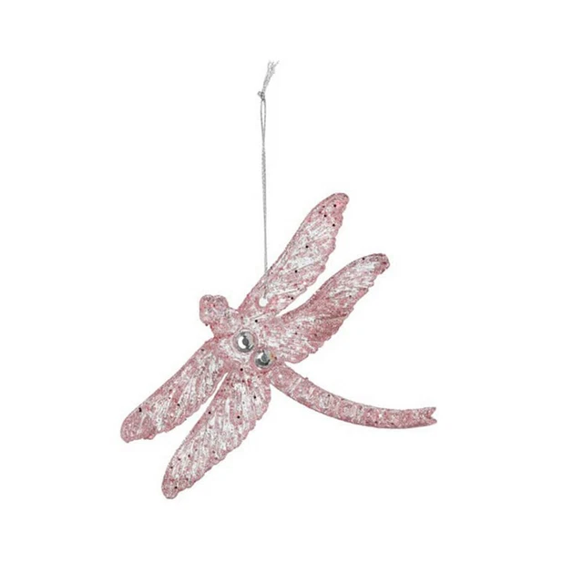 Figura Decorativa Christmas Decoration Rosa Adorno Navideño [10 X 1 X 17 CM]