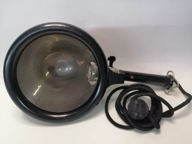 Rheotherm Lampe OP Arztlampe Praxis Rotlichtlampe Art Deco Antik Chrom Bakelit