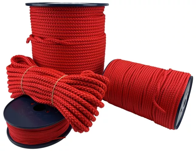 Corda in polipropilene intrecciata rossa Colourline Paracord Multicord Campeggio Forte