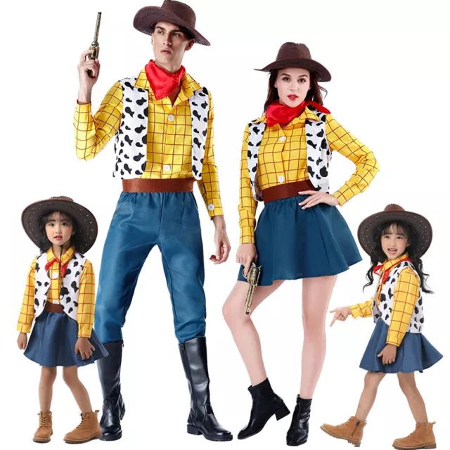 Herren und Damen Toy Story Woody Halloween Cosplay Kostüm Kleidung Anzüge
