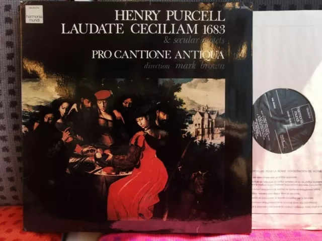 PURCELL: Laudate Ceciliam & motets   Pro Cantione Antiqua Brown / DHM LP NM D