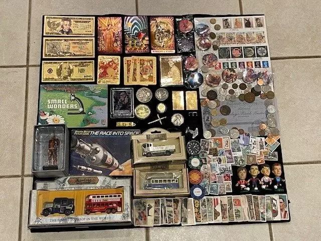 Job Lot Collectables Garage Loft Clearance Wholesale Coins Stamps Marvel 25/03