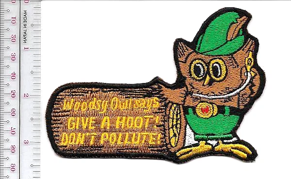 Smokey the Bear Friend Woodsy Owl Says 'Give a Hoot Don't Pollute' vel hooks