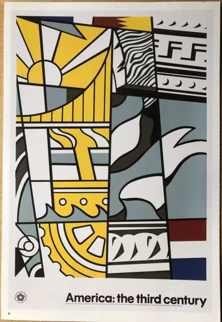 Roy Lichtenstein, America:the Third Century Pop Art Poster & Guild Hall East B74