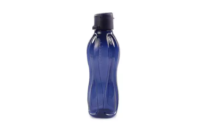 Tupperware Eco Bottiglia 500 ml blu scuro Con chiusura a clip 35344