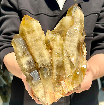 4.62LB Natural Citrine Quartz Cluster Yellow Crystal Gem Stone Healing Specimen. 2
