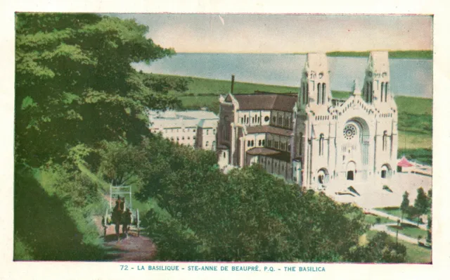 Vintage Postcard La Basilique Ste-Anne De Beaupre The Basilica Quebec Canada