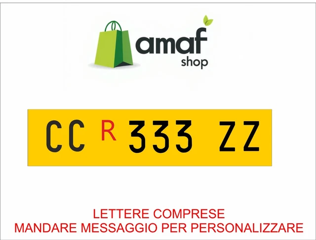 Targa Alluminio Carrelli Targa Ripetitrice Per Rimorchi - In Alluminio, 48x11 Cm, Con Lettere E Numeri Applicati E R Rossa Targa Omologata Rimorchio - Foto 9