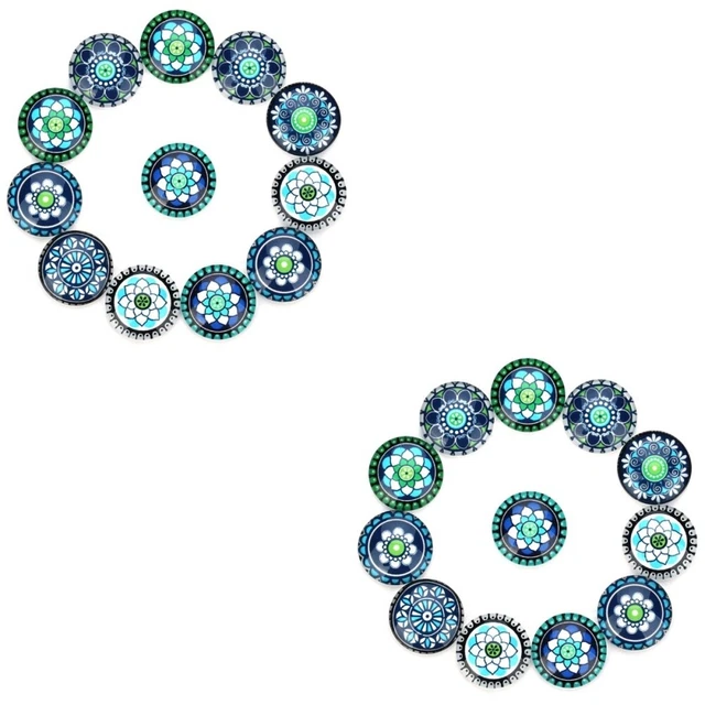 2 stücke 1 tasche 20 stücke Glas Schnittstelle Patch DIY Schmuck Zubehör M