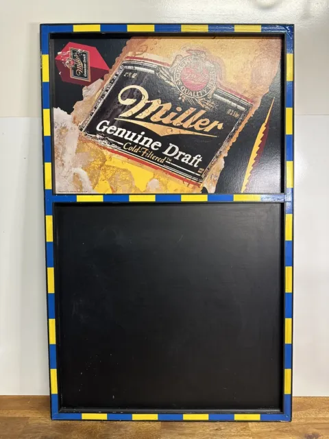 Vintage Miller Genuine Draft Beer Blackboard Advertising Sign - Miller Brewing