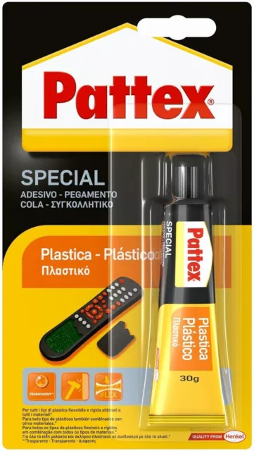 Pattex Special Colla Per Plastica Plexiglass Abs Teli Pvc Adesivo Trasparente