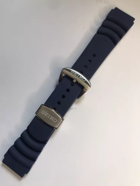 Bracelete Adaptação Seiko Z-22 Silicone Azul para SKX007K2, SKX009K2, Diver’s
