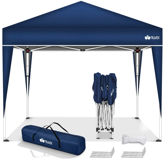 tillvex® Pavillon 3x3m Wasserdicht Gartenzelt Faltpavillon Partyzelt Popup Zelt