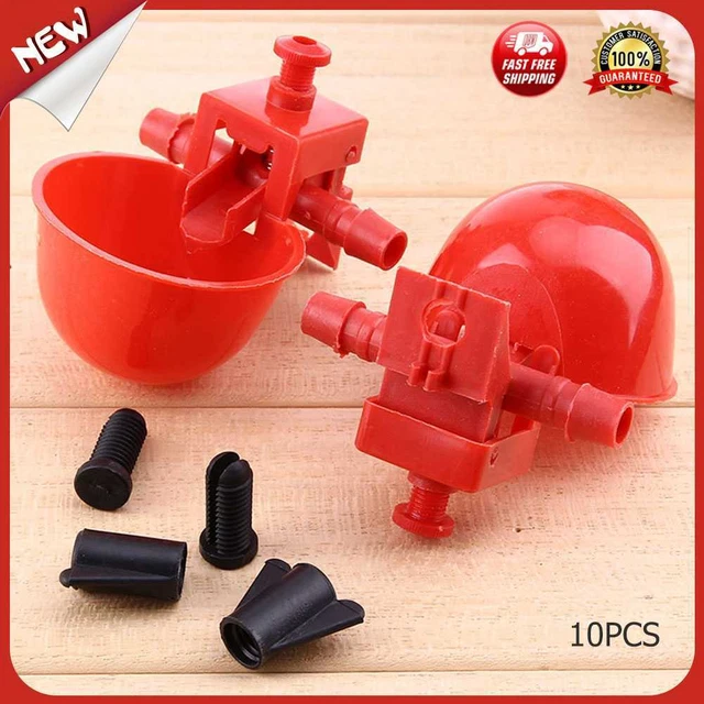 es 10pcs Automatic Drinking Bowls Portable Water Drinking Cups for Chick Coop To