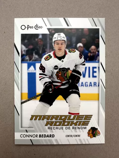 Connor Bedard 2023-24 O-Pee-Chee OPC 🔥 Marquee Rookie 🔥 RC #582 Blackhawks