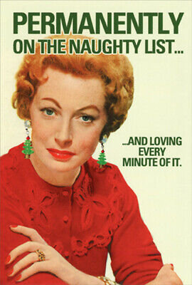 Permanent Naughty List Box of 12 Humorous  Funny Nobleworks Christmas Cards