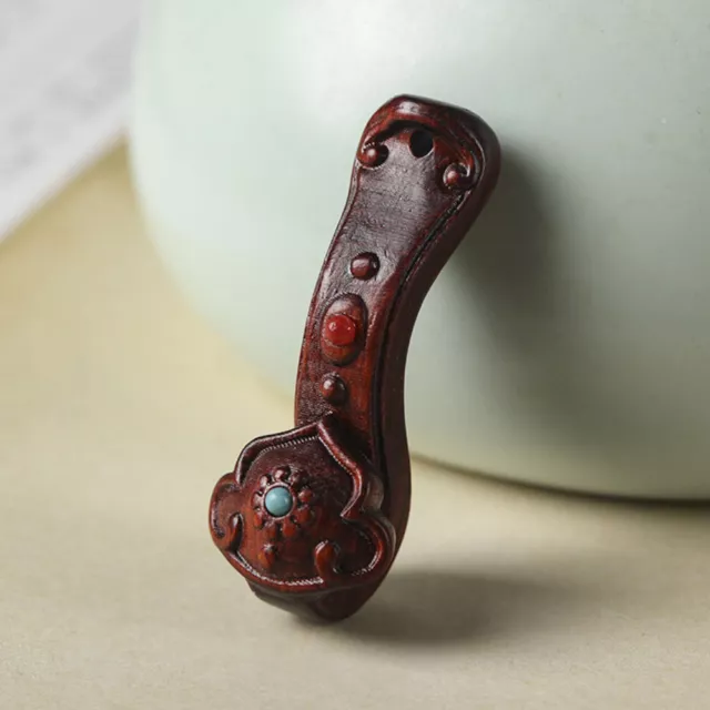 2 Pcs Key Chain Pendant Wooden Ruyi Charms Mushroom Oil Diffuser