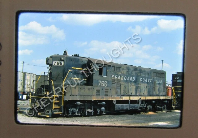 Original '75 Kodachrome Slide SCL Seaboard Coast Line 766 GP7 Atlanta, GA  38Y44