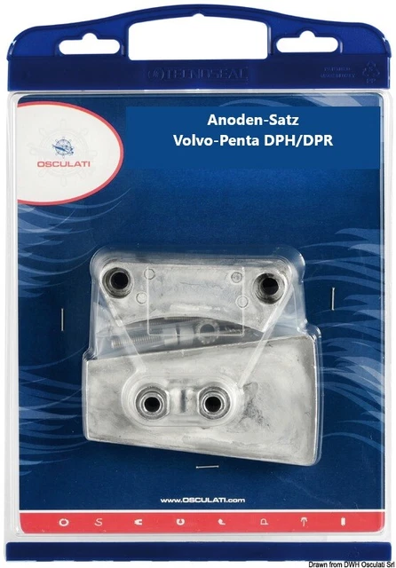 VOLVO PENTA DPH & DPR Anoden-Set Z-Antrieb Zink - Aluminium - Magnesium