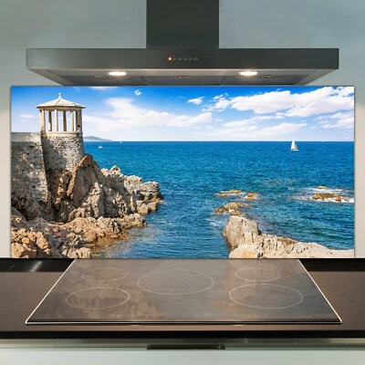 TEGOLA di vetro Splashback da cucina con forno PANNELLO 100x50 due MOOSE nel lago Alaska 