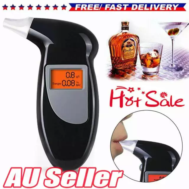 Police Digital Breath Alcohol Analyzer Tester LCD Breathalyzer Test Detector AL